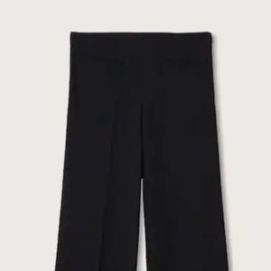 Mango Black Flowy Palazzo Pants